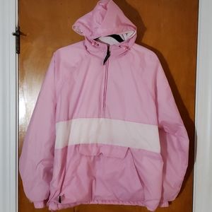 Pink and White Windbreaker